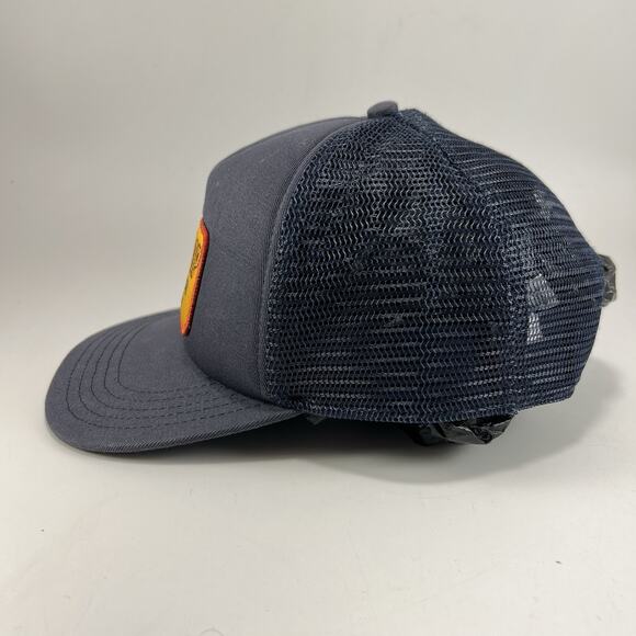 REI Coop Hat Cap Navy Blue Snapback Mesh Land and Sea Trucker Baseball - Picture 3 of 7
